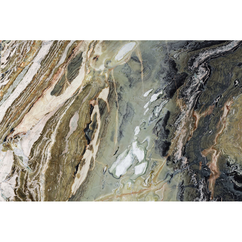 Stylish Green Quartzite Background In Light Hue. by Dmytro Synelnychenko - Wrapped Canvas Print, 30cm H x 46cm W x 3.8cm D