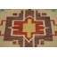 Tapis géométrique en laine tissé à la main kilim 5 x 8