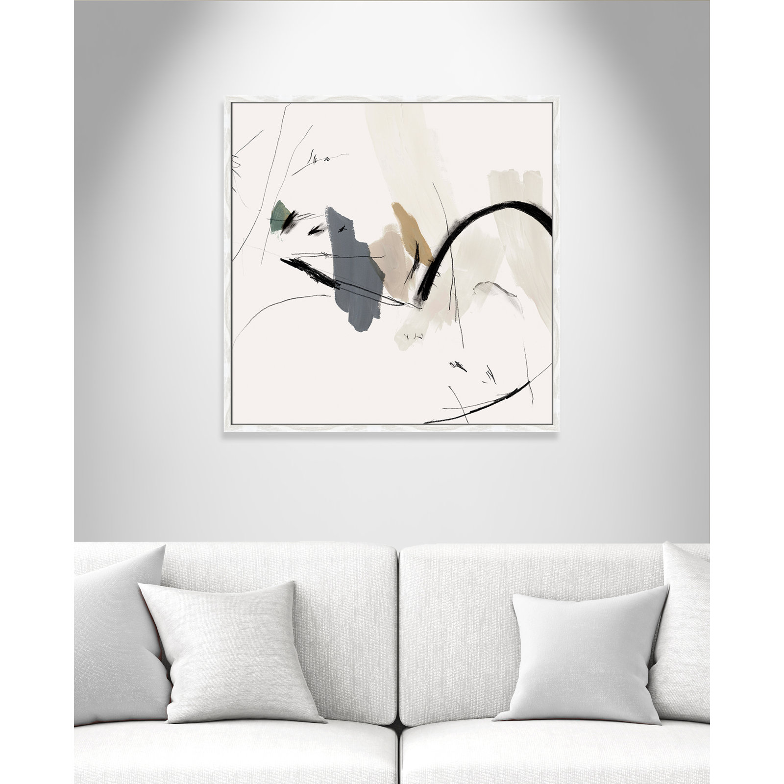 Heavenly "Heavenly II" Print, 32" H x 32" W x 0.75" D, White