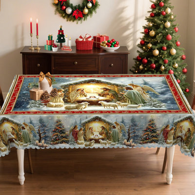 Nappe en polyester lavable Noël