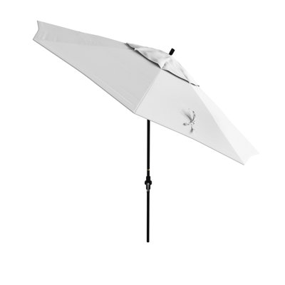 Parasol de patio 11 pieds avec manivelle en aluminium en oléfine