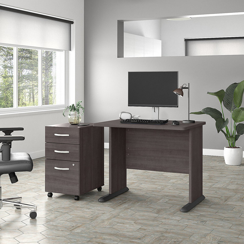Bureau Studio A, H 30 po x l 35 po x P 27 po, Gris tempête