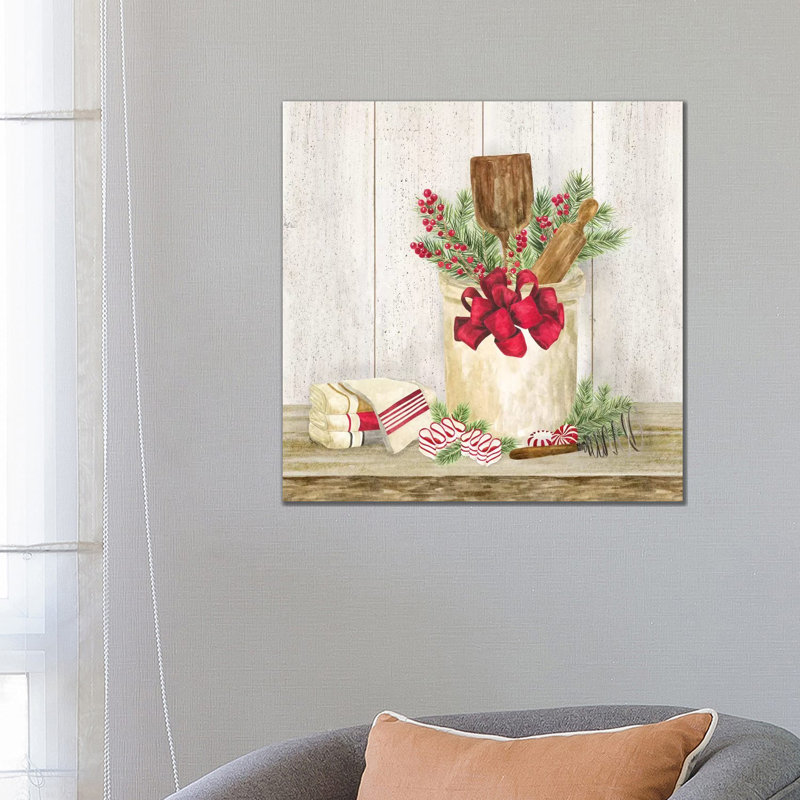 Christmas Kitchen I by Tara Reed - Wrapped Canvas Painting, 93.98 cm H x 93.98 cm W x 3.175 cm D