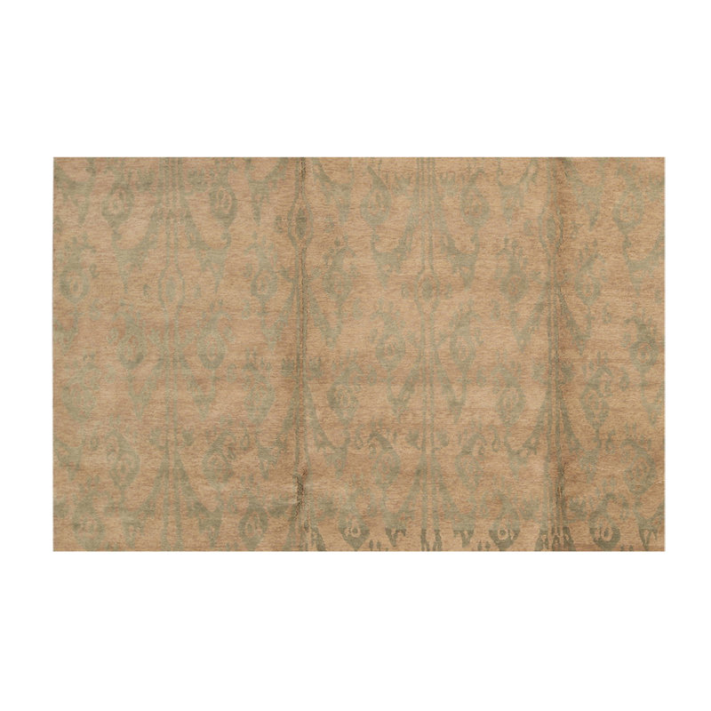 Tapis brun / argent noué à la main de haute qualité