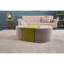 Leila 83cm Wide No Pattern Pouffe Ottoman-1145648829