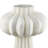Samo Decorative Vase, Textured Body Bulb Accent,  White Resin-112748678