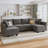 Tremee 6-Seater Upholstered Reversible Sectional with Storage-86786204