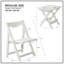 Ensemble de petites tables et chaises pliables avec 2 chaises et table rectangulaire blanc-1762679731