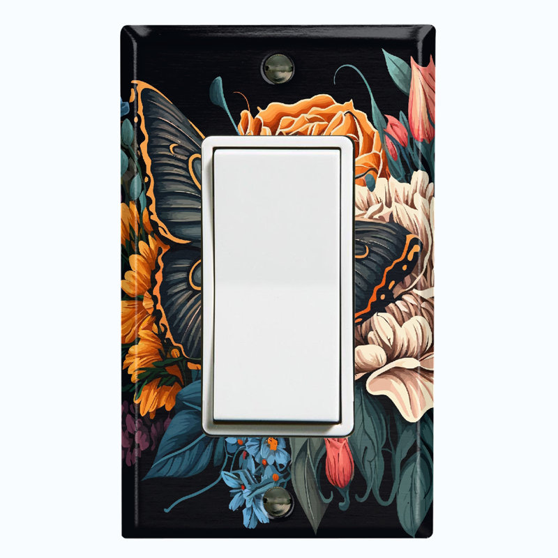 Plaque d'interrupteur en métal