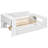 Full Size Daybed with Storage Shelves,Drawers,Trundle,Charging Station,LED Light,Desk and Cabinet,White-1863202650