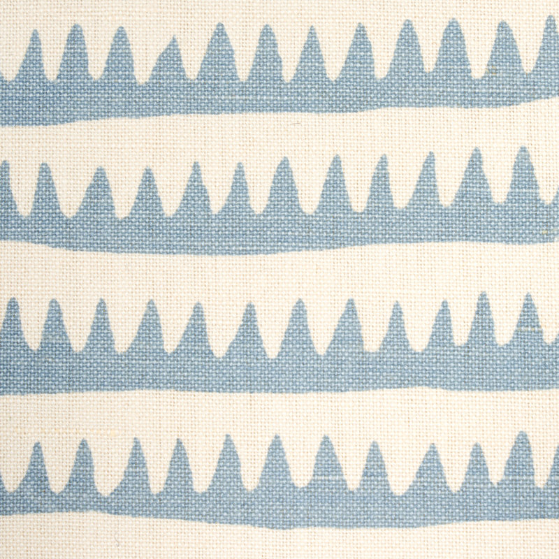 Tissu rayé imprimé à la main Corfu, Bleu