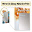 Encre liquide bleue et blanche Geyser - formes abstraites, miroir mural moderne-376707276