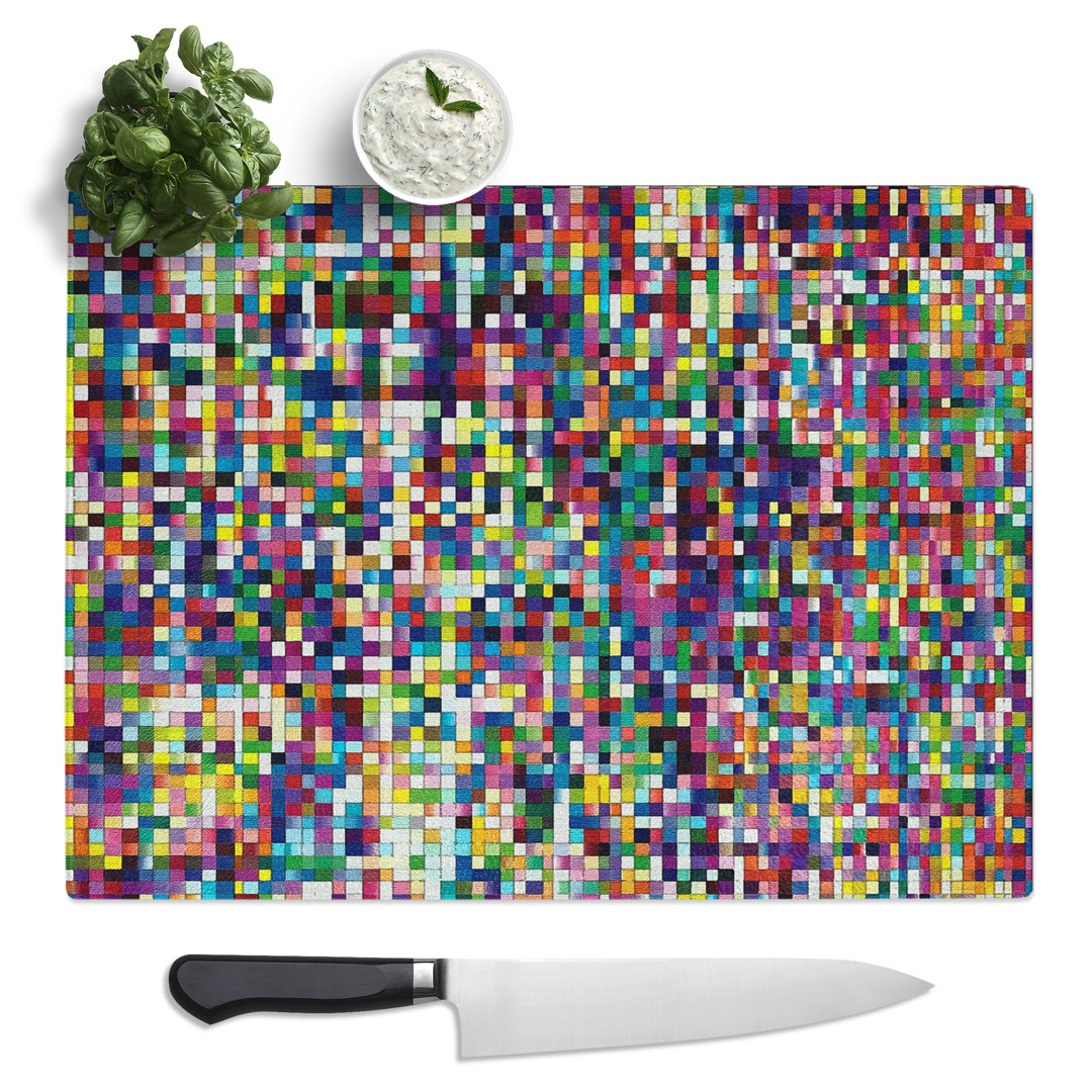 Pixel Pattern Vol.8  Glass Chopping Board