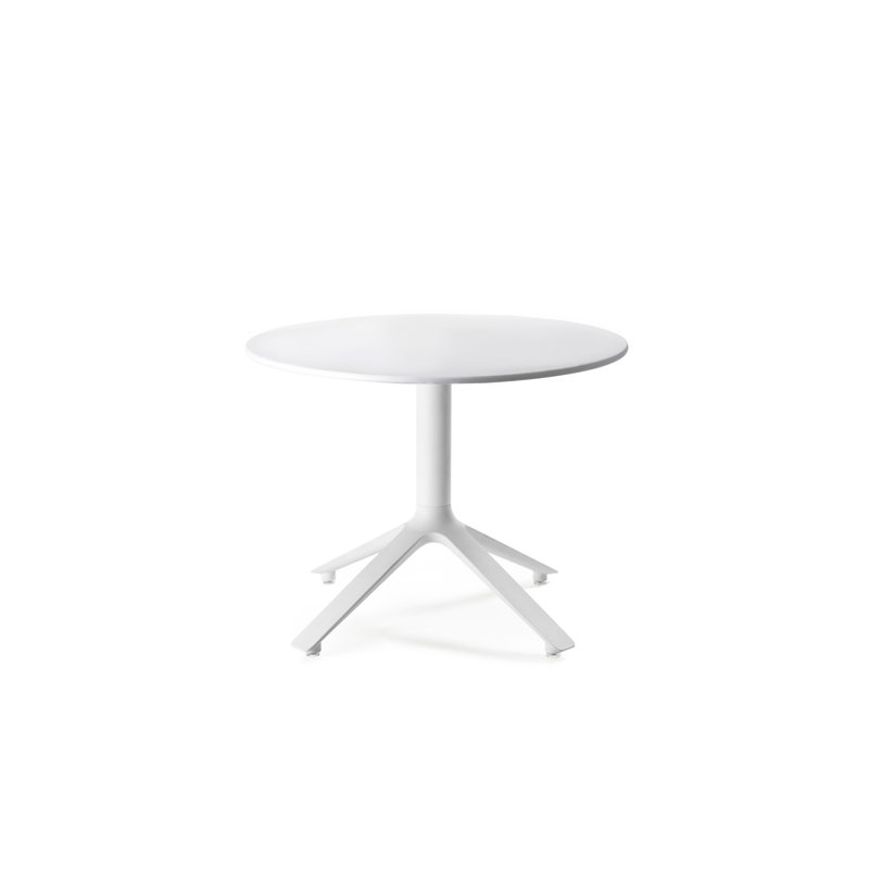 EEX Round Outdoor Side Table , 27.5 " W 27.5 " D, White