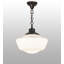 16" Wide Revival Schoolhouse W/Traditional Globe Pendant