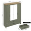 Limestone 4 Door 2 Drawer Wardrobe with Mirror-112236022