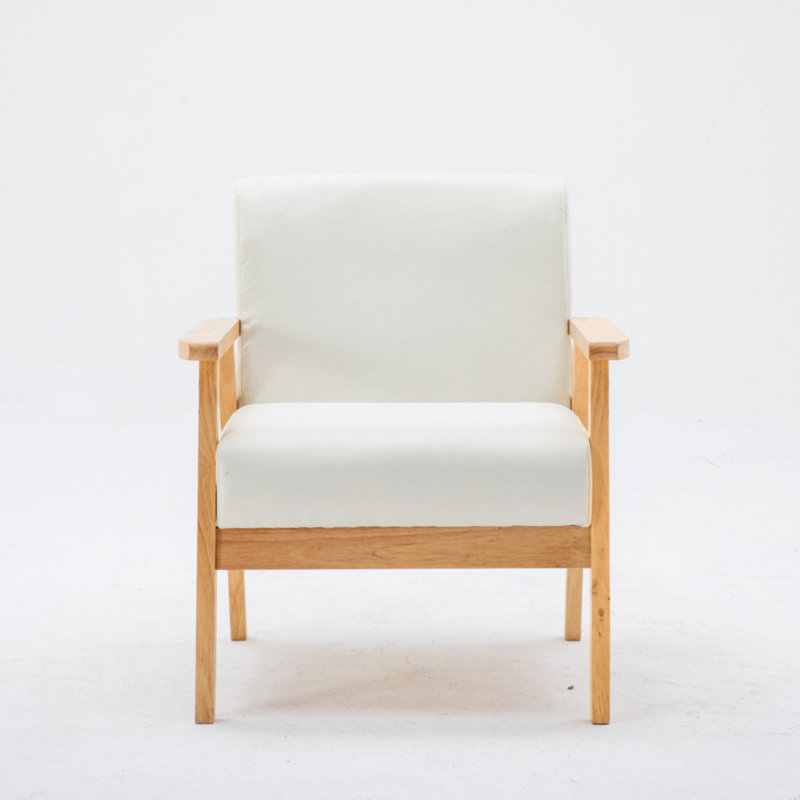 Chaise en tissu de lin, Jaune, Beige 