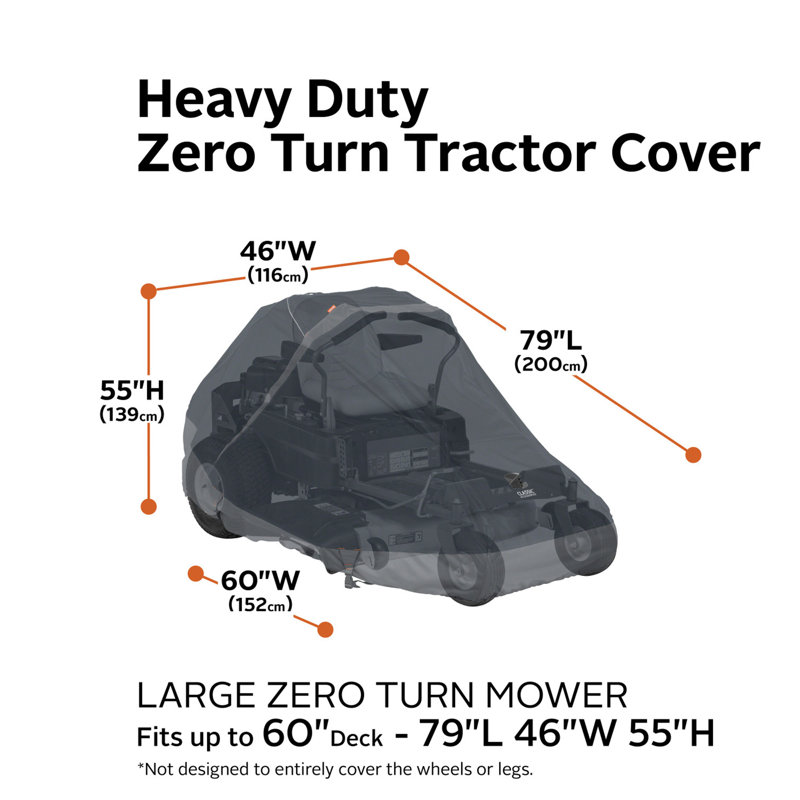 StormPro™ Buckle Mildew Resistant Lawn Mower Cover By Classic Accessories, 55" H x 46" W x 79" D