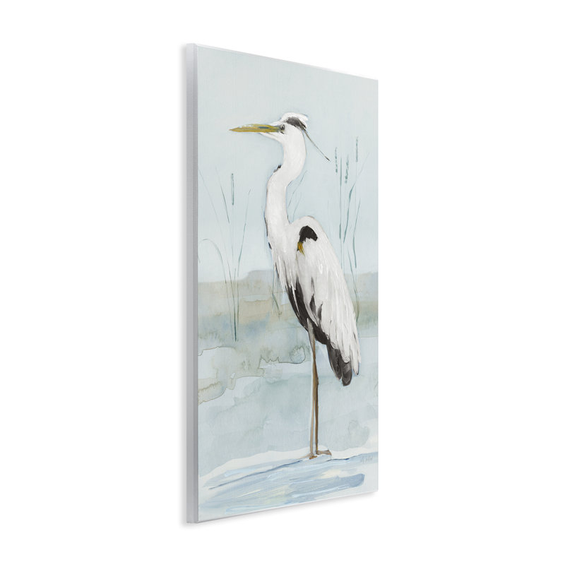 "Aigrette blanche debout" par Sally Swatland, H 15 po x l 10 po