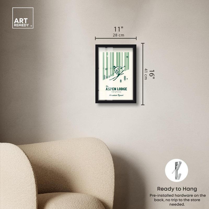 «Peak of Luxury Shadowbox Print» par Art Remedy, H 16 po x l 11 po, Noir