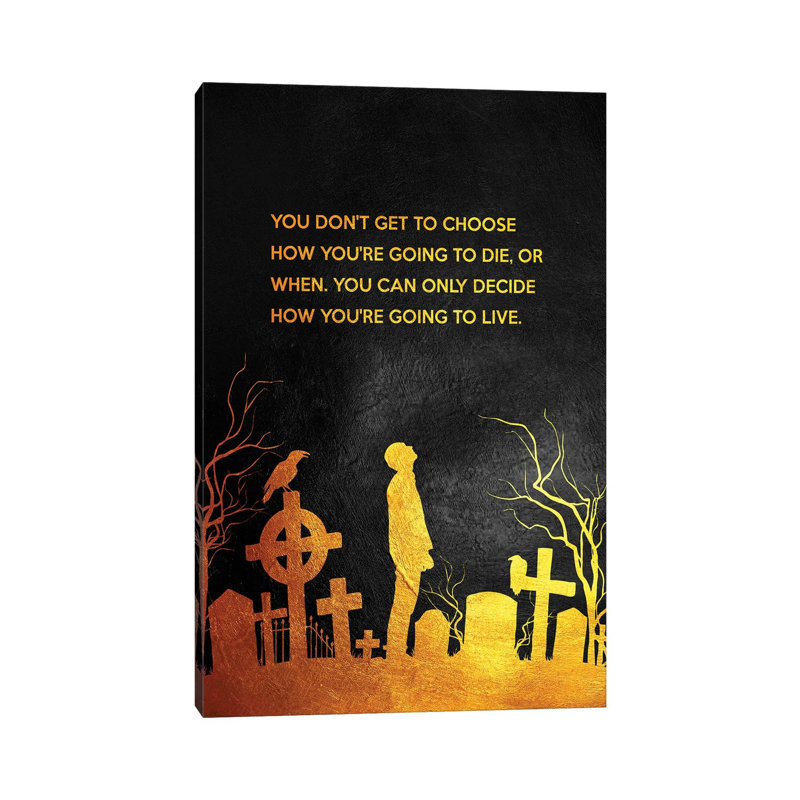 Decide How To Live by Adrian Baldovino - Wrapped Canvas Painting, 66.04 cm H x 45.72 cm W x 1.91 cm D