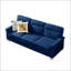 Canapé moderne à 3 places en tissu molletonné compressé, idéal pour le salon, la chambre à coucher, le bureau et les espaces de divertissement, bleu