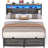 Storage Bed with Sliding Doors, LED Lights & USB Charging Station-1425455951-1425455950