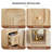 Slim End Table, Narrow Nightstand With 2 Drawers And Open Storage-35000002