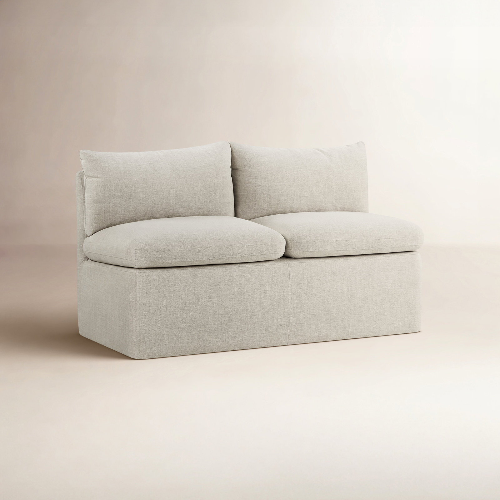 Alayaa 55" Dining Bench, Effie Performance Linen