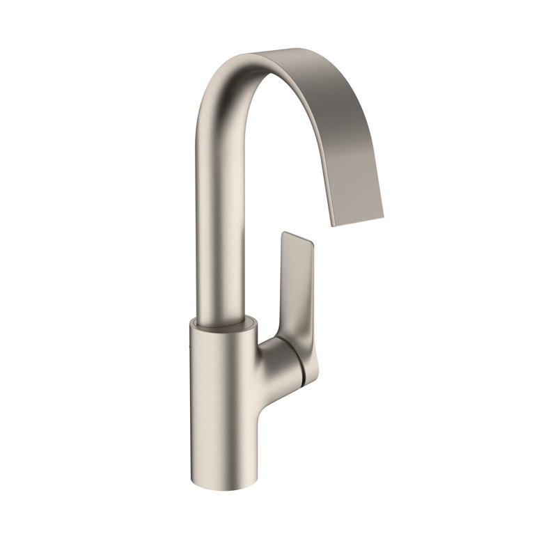 Robinet à trou unique Hansgrohe Vivenis 210 avec bec pivotant et bonde escamotable, 1,2 gal / min, Nickel brossé