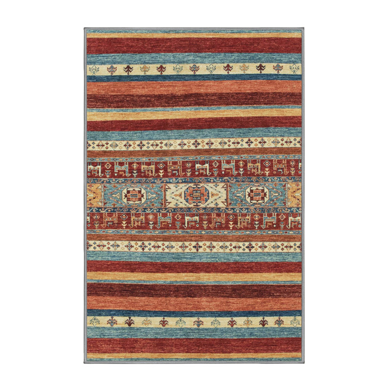 Tapis abstrait moderne 2393, Rectangle de 5 pi x 8 pi