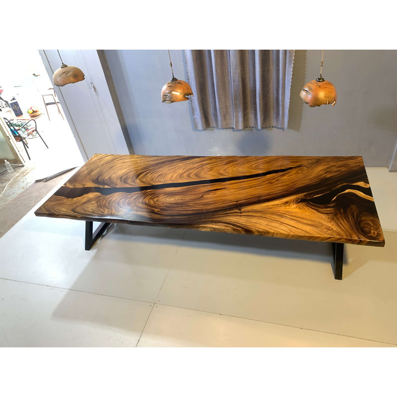 Gerardette Solid Wood Top Dining Table