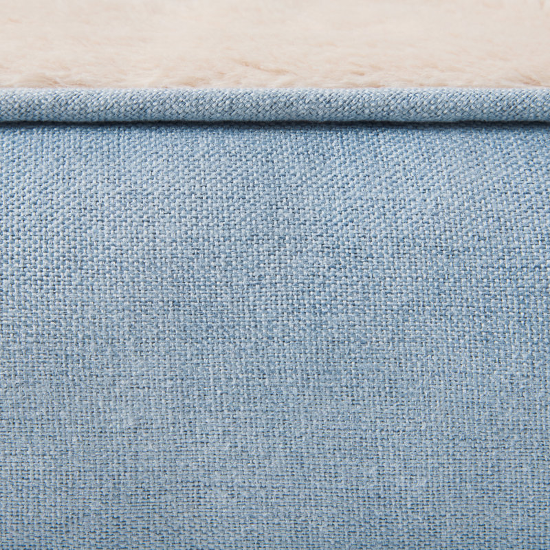 Large Blue Bolster Sofa Pet Bed with Soft Interior