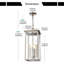 Lanterne suspendue d'extérieur 4 lumières Harpor-97749861