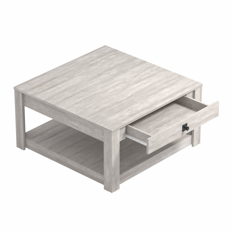 Allyannah Coffee Table with Drawer, Gray