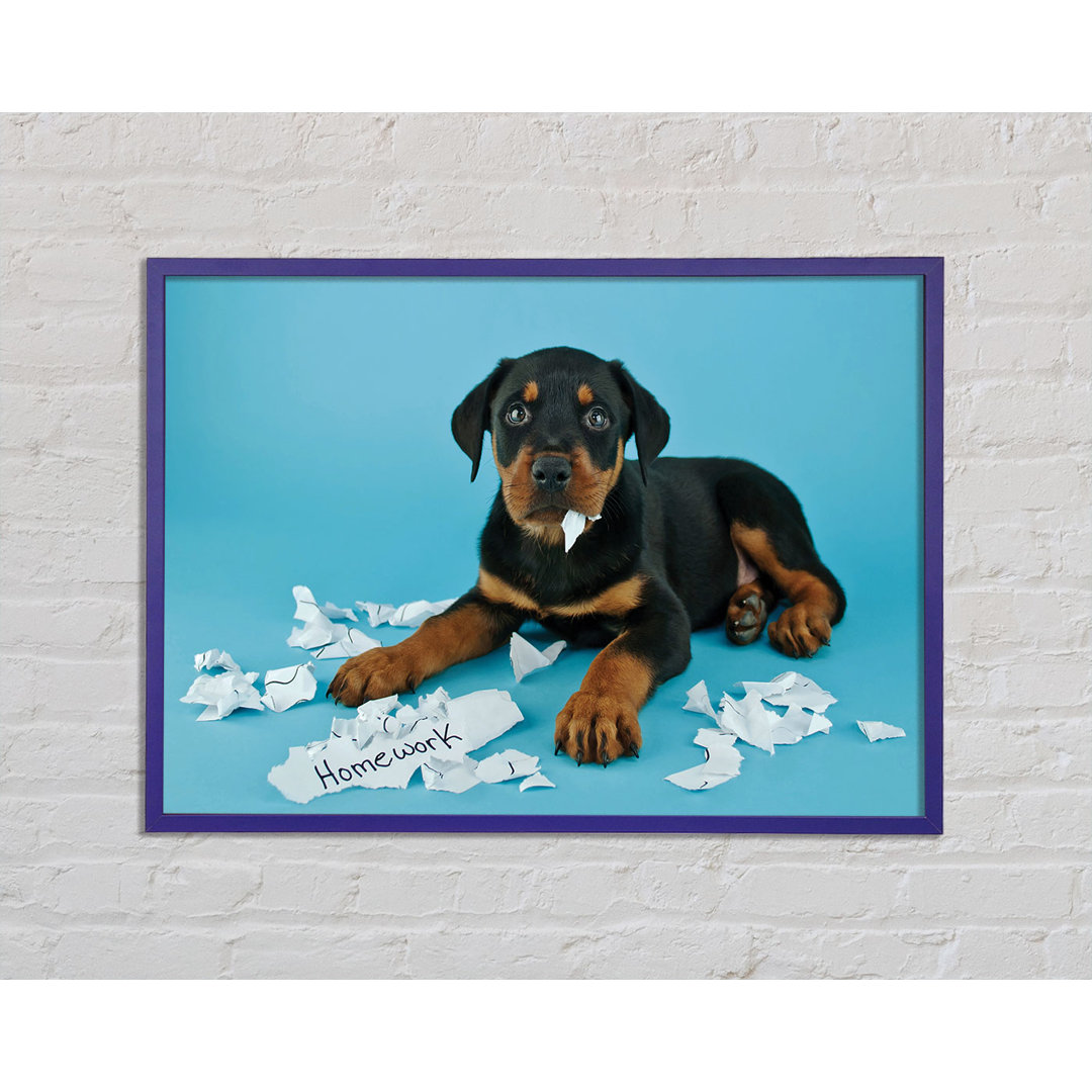 Leinwandbild Frecher Rottweiler