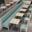 Banc rembourré en similicuir Simple Cafe