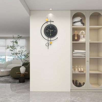 Modern Round Wall Clock For Home Decor - Silent Non-Ticking Large Battery Operated Clock For Living Room, Kitchen, Bedroom, Office, Farmhouse - Durable Decorative Indoor Wall Watch