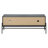 Grey Laminate And Black Metal 60 Inch Tv Stand, Modern Media Display For Living Room Bedroom Stand With Front , Organizer