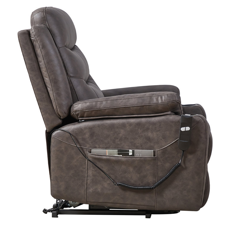 Chaise inclinable électrique de haute qualité, 100 % polyester gris