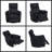 Modern Black Corduroy Swivel Glider Recliner Chair with Pillows - Solid Wood Frame, 360° Motion & Cloud-Like Comfort for Living Room-1254249540