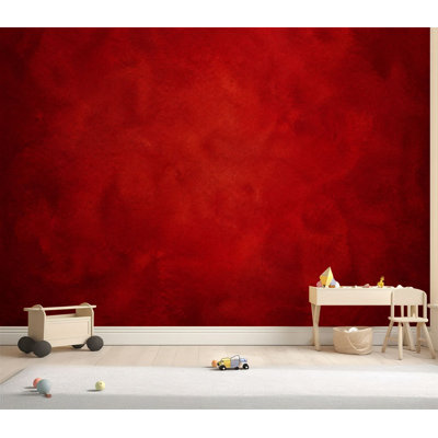 Wall Mural Peel and Stick Wallpaper Bright maroon deep red colored cracked effect wall horizontal Self-Adhesive Removable Contact Paper Wall Decor for Living Room Bedroom 100"H x 144"W