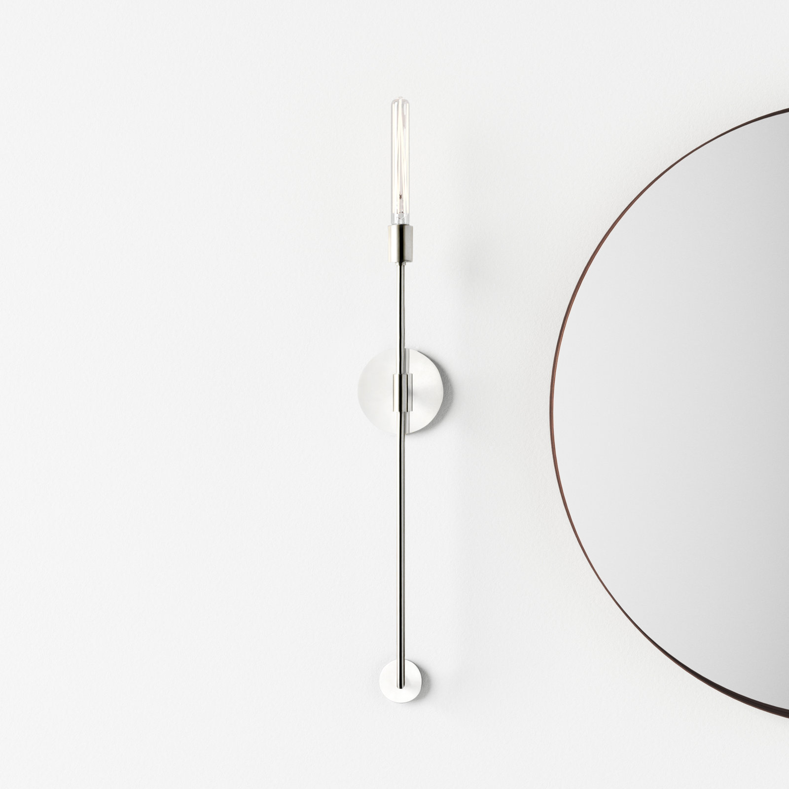 Henry Single Light Dimmable Wallchiere, Polished Nickel