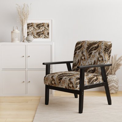 Fauteuil d'appoint rembourré moderne noir et doré Glam Marble