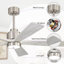 Ventilateur de plafond 52 po à pales en bois massif à intensité variable avec lumières et télécommande-1642541694