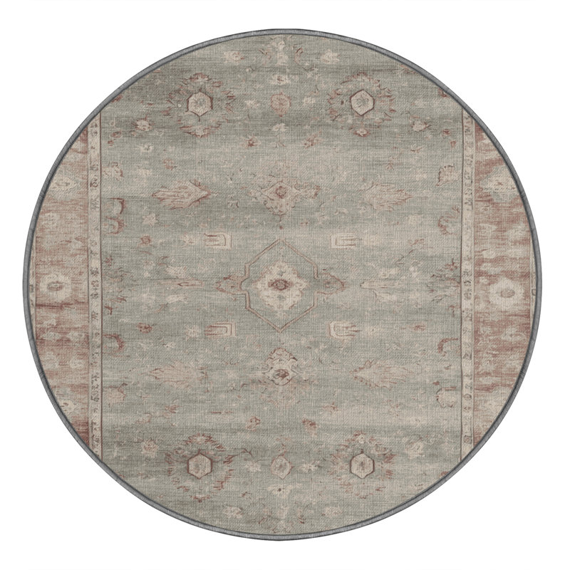 Tapis gris lavable à la machine, Rectangulaire 2 pi x 3 pi