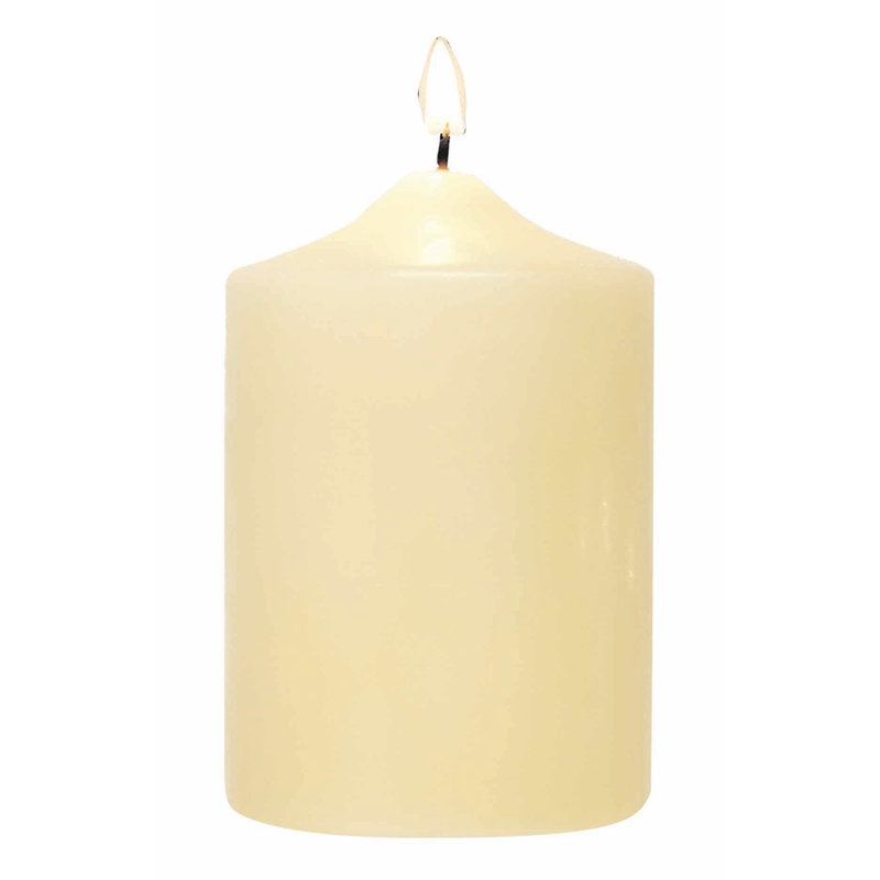 Unscented Pillar Candle, 6" x 2.8" Pillar, Ivory