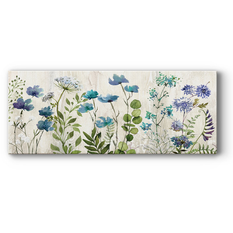«Blue Meadow», toile tendue avec châssis, H 20 po x l 50 po x P 1,5 po