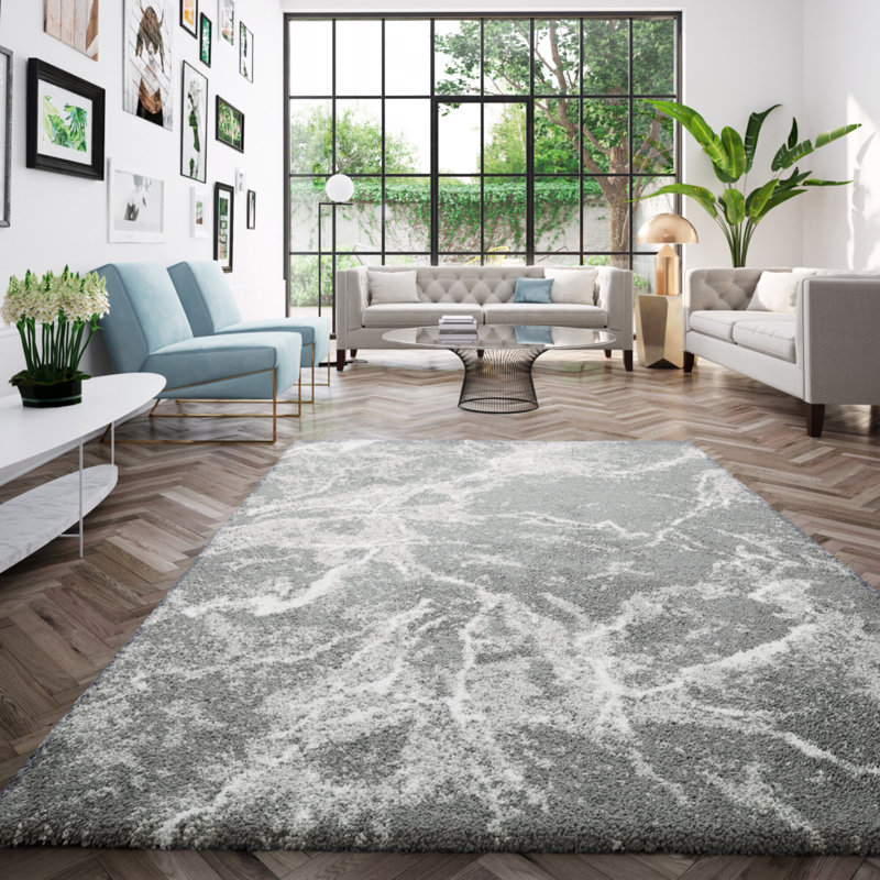 Arrick Abstract Shag Area Rug, Rectangle 120 x 170cm