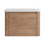 Meuble-lavabo mural 52 po avec lavabo en céramique blanche et tablettes de rangement et 1 porte à fermeture en douceur, emballage KD, contreplaqué-2062146946